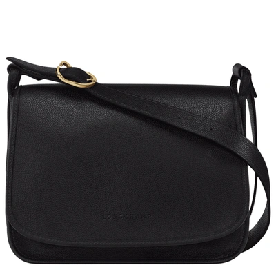 Longchamp Besace M Le Foulonné In Black | ModeSens