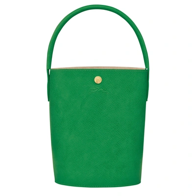 Shop Longchamp Sac Seau S Épure In Green