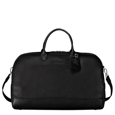 Shop Longchamp Sac De Voyage M Le Foulonné In Black