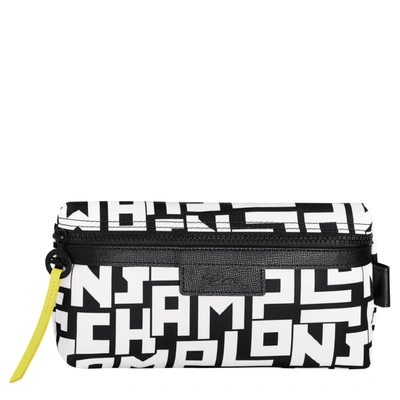 Shop Longchamp Pochette Le Pliage Lgp In Black/white