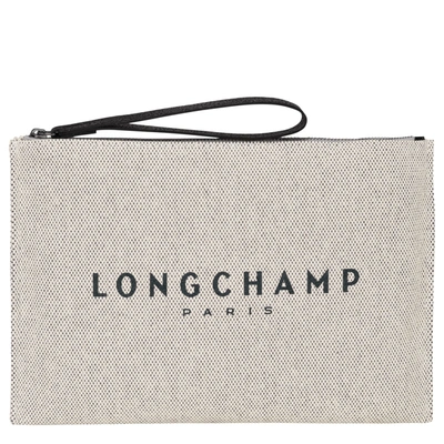 Shop Longchamp Pochette Essential In Ecru