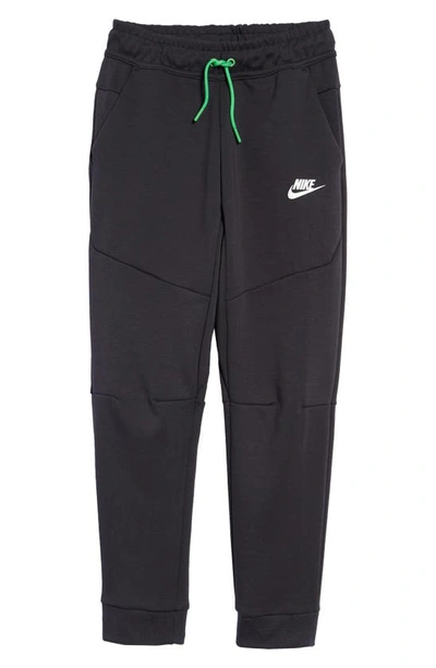 Shop Nike Tech Fleece Pants In Anthracite/green Spark/ Sail
