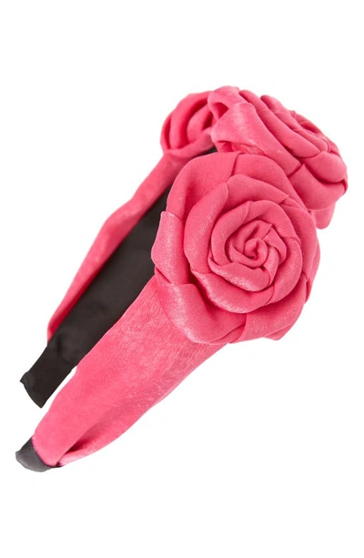 Shop Tasha Flower Headband In Fuchsia