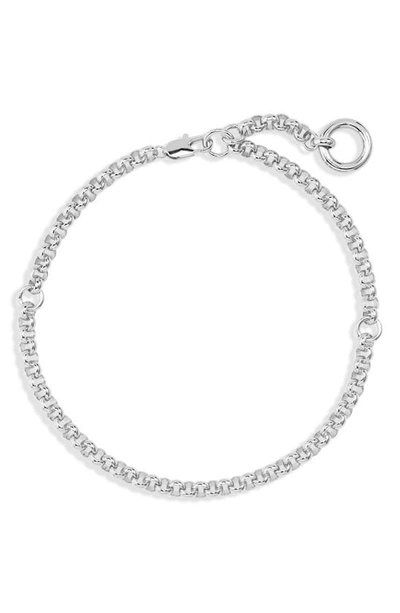 Shop Laura Lombardi Rina Lariat Necklace In Platinum Plated Brass