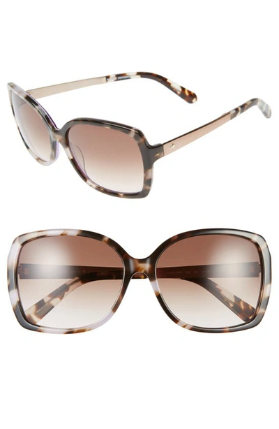 Shop Kate Spade 'darrilyn' 58mm Butterfly Sunglasses In Tortoise/ Lavender