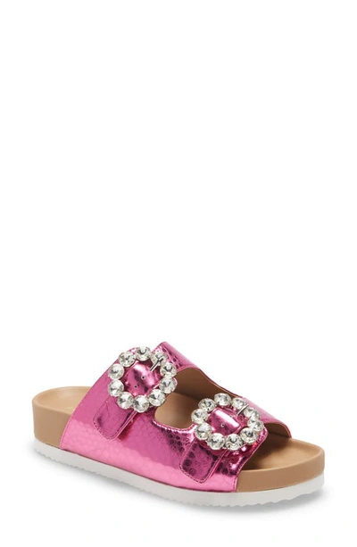 Shop Kurt Geiger Marlo Slide Sandal In Pink Leather