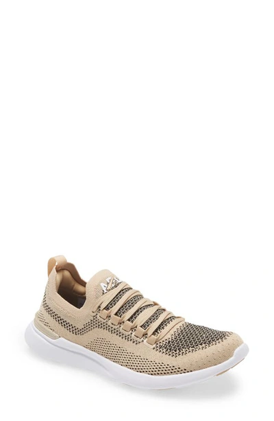 Shop Apl Athletic Propulsion Labs Techloom Breeze Knit Running Shoe In Champagne / Black / White