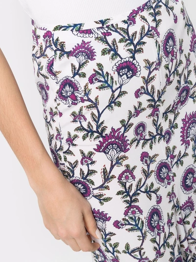 Shop Isabel Marant Rosilia Floral Print Skirt In Beige