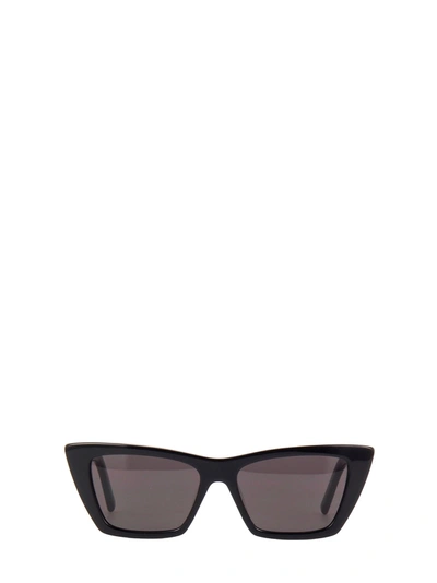 Shop Saint Laurent Sl 276 Black Sunglasses