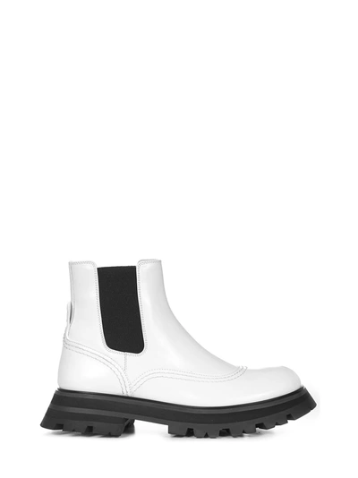 Shop Alexander Mcqueen Wander Boots In White