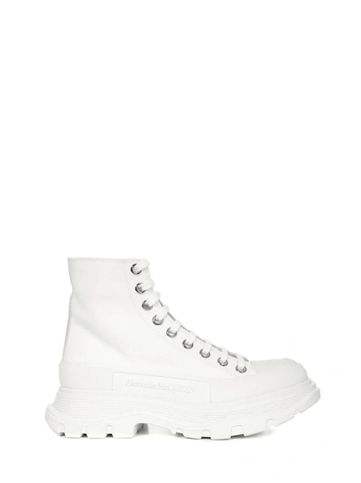 Shop Alexander Mcqueen Tread Slick Boots In White