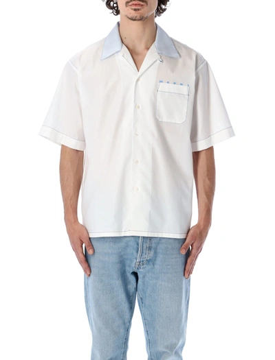 Shop Marni Bowling Shirt In White