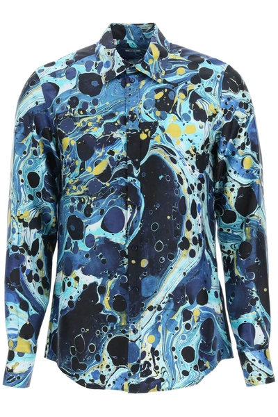 Shop Dolce & Gabbana Marbled Print Martini Shirt In Mixed Colours