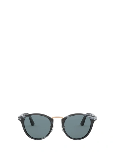 Shop Persol Po3108s Striped Black Sunglasses