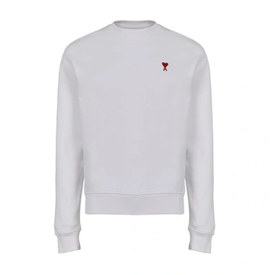 Shop Ami Alexandre Mattiussi Ami De Coeur Sweatshirt In White