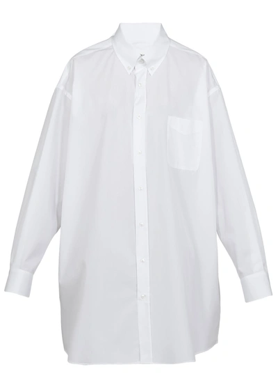 Shop Maison Margiela Oversized Buttoned Shirt In White