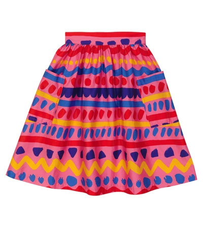 Shop Stella Mccartney Printed Cotton Skirt In Multicolor