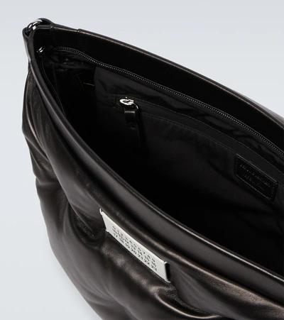 Shop Maison Margiela Convertible Glam Slam Leather Bag In Black