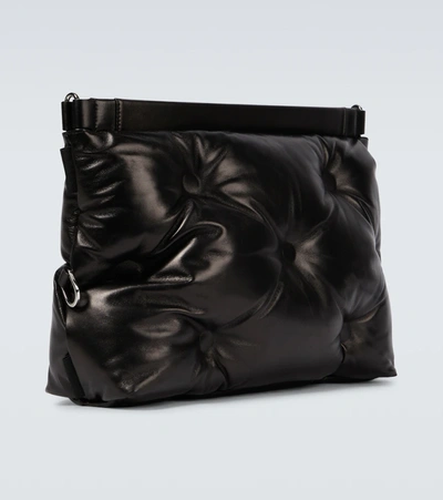 Shop Maison Margiela Convertible Glam Slam Leather Bag In Black