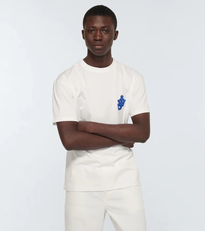 Shop Jw Anderson Logo Cotton T-shirt In White