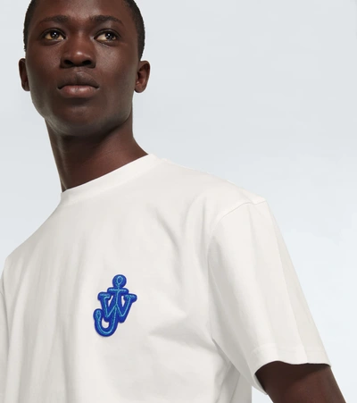 Shop Jw Anderson Logo Cotton T-shirt In White
