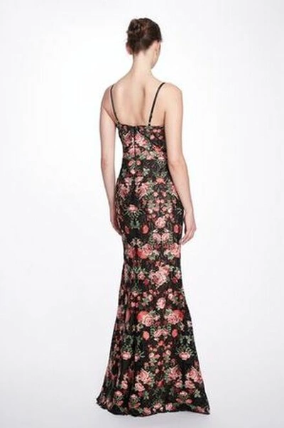 Shop Marchesa Notte Floral Sleeveless Gown