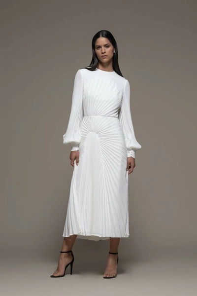 Shop Isabel Sanchis Baselga Long Sleeve Midi Dress