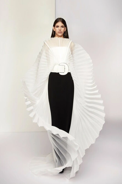 Shop Isabel Sanchis Frassino Pleated Belted Gown
