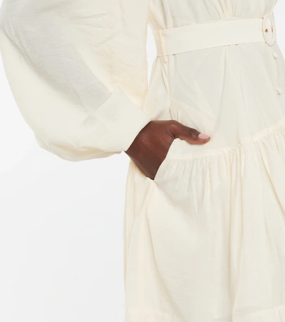 Shop Jonathan Simkhai Belted Mini Dress In Ivory