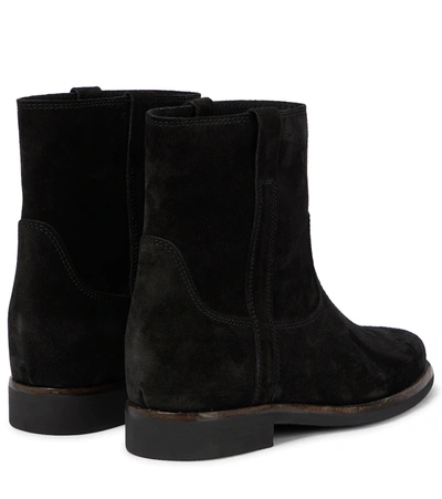 Shop Isabel Marant Susee Suede Ankle Boots In Black