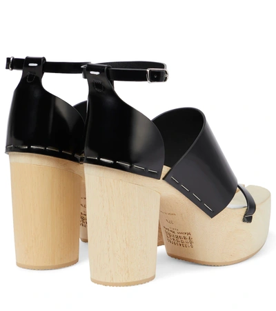 Shop Maison Margiela Tabi Leather Sandals In Multi