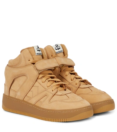 Shop Isabel Marant Brooklee Suede Sneakers In Camel