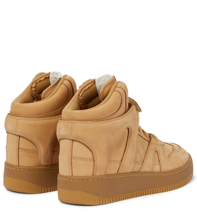 Shop Isabel Marant Brooklee Suede Sneakers In Camel