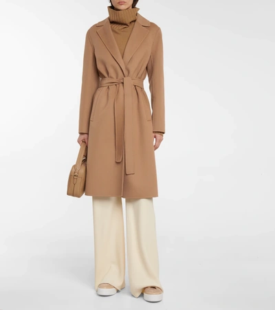 Shop 's Max Mara Pauline Self-tie Virgin Wool Coat In Perfect Camel