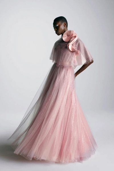 Shop Azzi & Osta Paillette And Tulle Gown