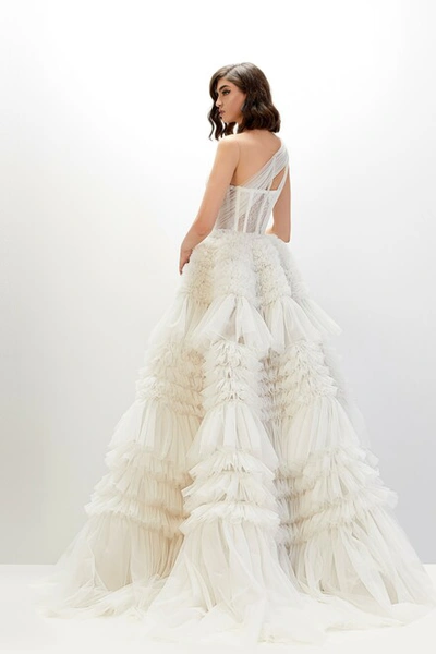 Shop Abdo Aoude Couture White Tulle Gown
