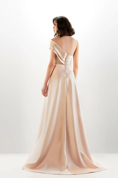 Shop Abdo Aoude Couture Blush One Shoulder Gown