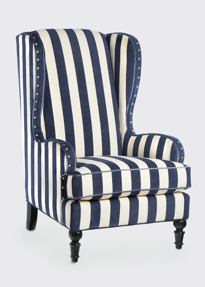 Shop Mackenzie-childs Marquee Chenille Wing Chair