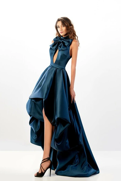 Shop Abdo Aoude Couture High Neck With Cut Out Gown