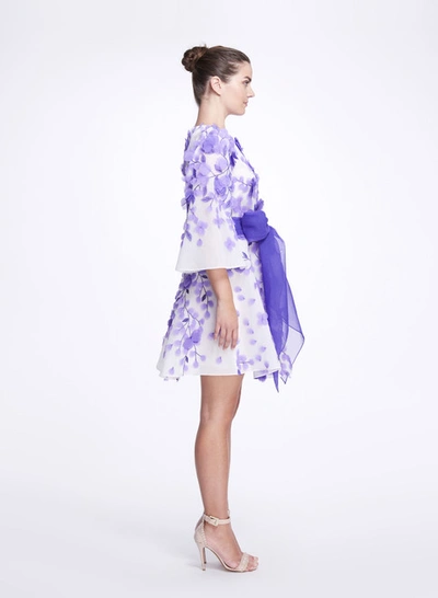 Shop Marchesa Organza Applique Cocktail Dress