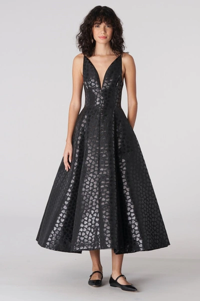 Shop Carolina Herrera Lurex Jacquard Midi Dress