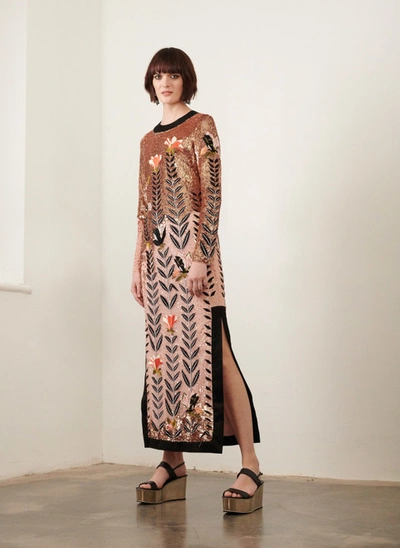 Shop Temperley London Long Sleeve Magnolia Dress