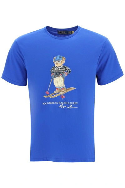 Shop Polo Ralph Lauren Polo Bear T-shirt In Sapphire Star (blue)