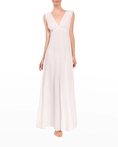 Shop Everyday Ritual Amelia Empire-waist Nightgown In White