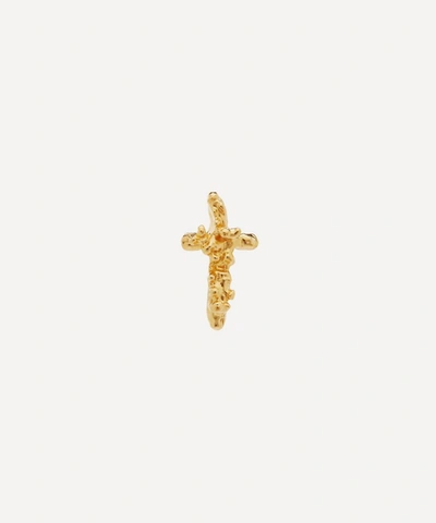 Shop Alighieri Gold-plated The Gilded Dagger Single Stud Earring