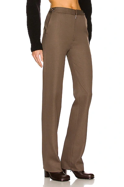 Shop Bottega Veneta Grain De Poudre Stretch Trouser In Milkweed