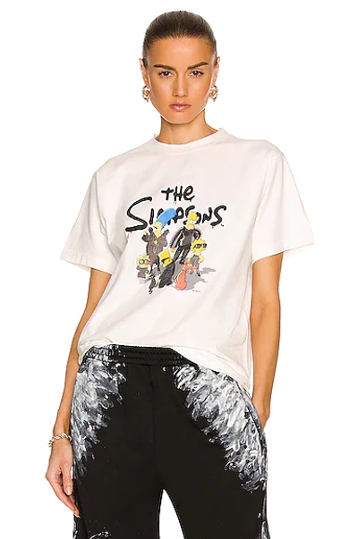Shop Balenciaga Simpsons Small Fit T-shirt In Off White
