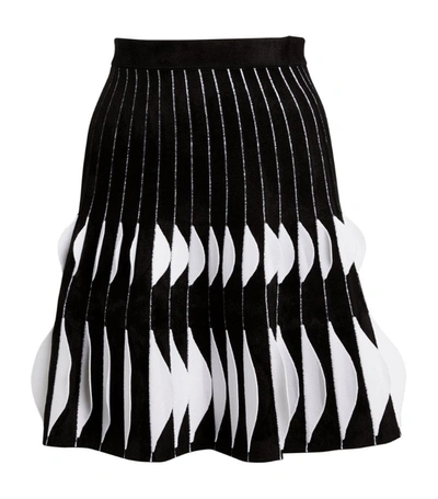 Shop Alaïa Python-effect Mini Skirt In Black