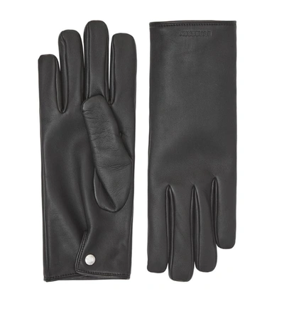 Shop Burberry Cashmere-lined Leather Gloves In Black