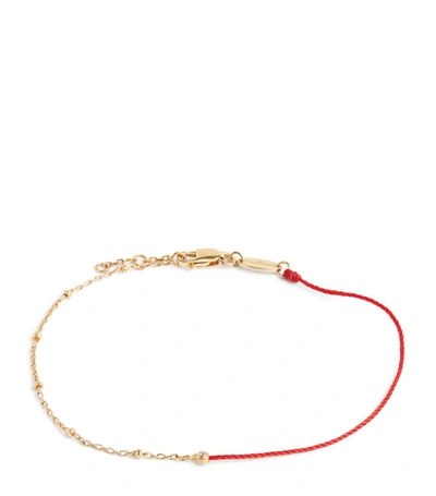 Shop Redline Yellow Gold And Diamond Honorée Bracelet In Red